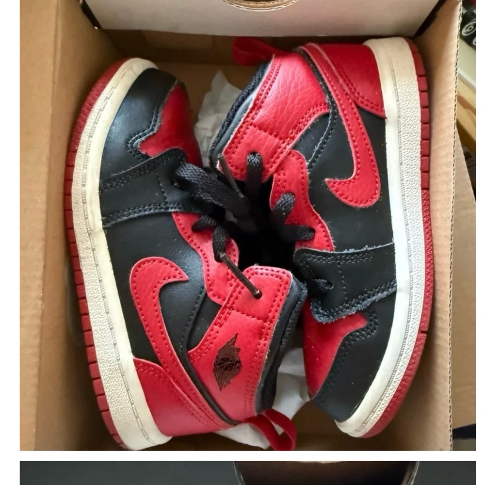 Nike Air Jordan Black and Red Sneakers